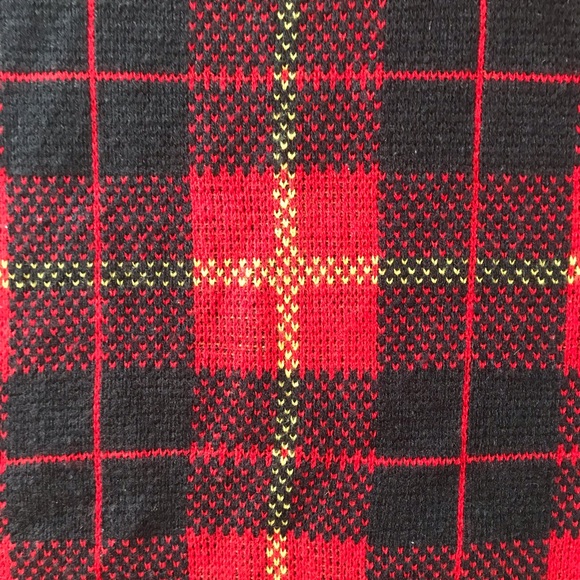 Vintage Gitano Plaid Red and Black Sweater - Picture 3 of 5
